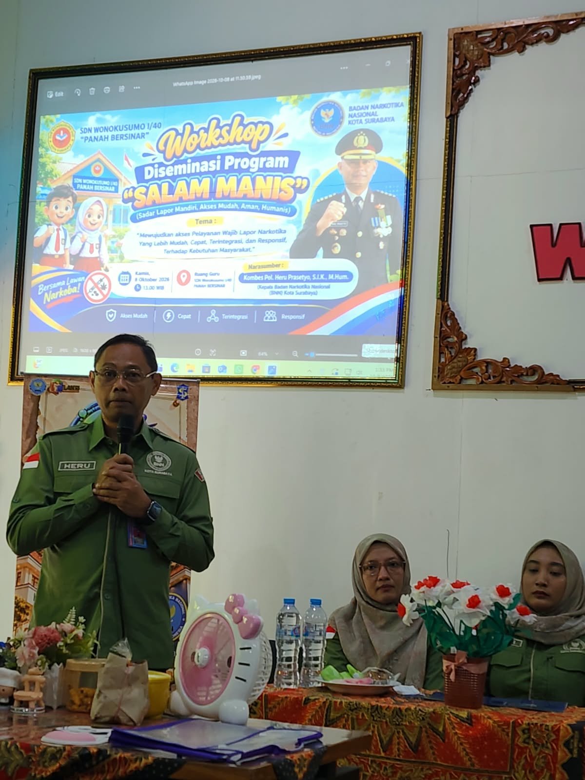 SDN Wonokusumo I/40 PANAH BERSINAR Perkuat Edukasi Bahaya Narkoba, Dorong Implementasi Program SALAM MANIS